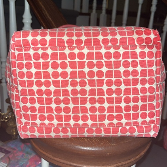Kate Spade   Pink Noel  Shoulder bag  small tote  Geometric pattern canvas  VGUC - Picture 11 of 17